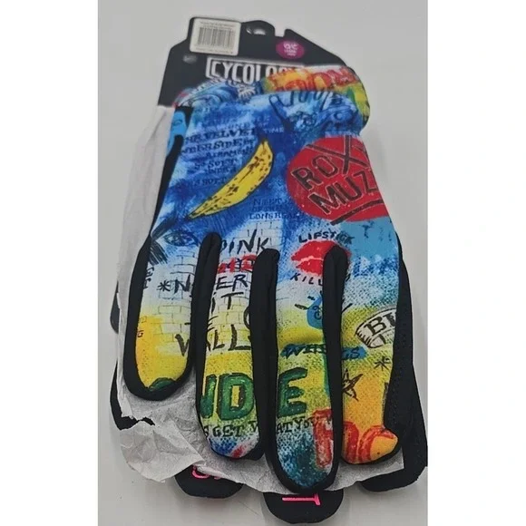 NWT Cycology Cycling Rock N Roll Winter Cycling Gloves DC/AC Rage Against Skull - Picture 8 of 10